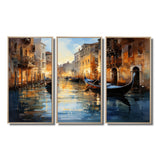 Italy Venetian Reflections I - 3-Piece Canvas Wall Art