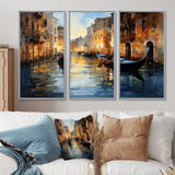 Italy Venetian Reflections I - 3-Piece Canvas Wall Art