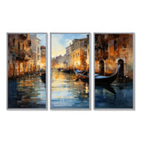 Italy Venetian Reflections I - 3-Piece Canvas Wall Art