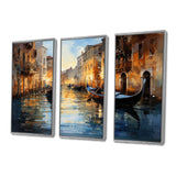 Italy Venetian Reflections I - 3-Piece Canvas Wall Art