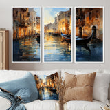 Italy Venetian Reflections I - 3-Piece Canvas Wall Art