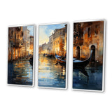 Italy Venetian Reflections I - 3-Piece Canvas Wall Art