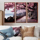 Japon Art Cherry Blossom Pink Path - Multi-Panels