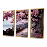 Japon Art Cherry Blossom Pink Path - Multi-Panels
