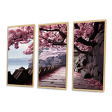 Japon Art Cherry Blossom Pink Path - Multi-Panels