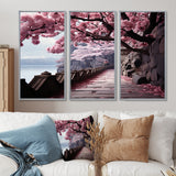 Japon Art Cherry Blossom Pink Path - Multi-Panels