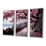 Japon Art Cherry Blossom Pink Path - Multi-Panels