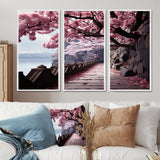 Japon Art Cherry Blossom Pink Path - Multi-Panels