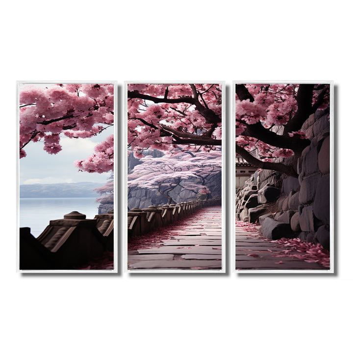 Japon Art Cherry Blossom Pink Path - Multi-Panels