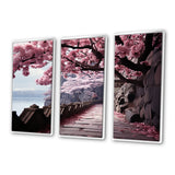 Japon Art Cherry Blossom Pink Path - Multi-Panels