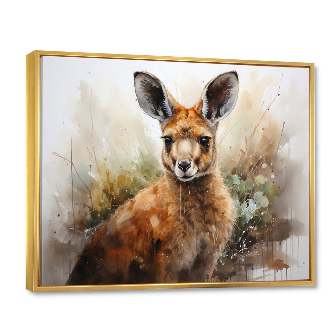 Kangaroo Extremely Detailed - Kangaroo Large Canvas Wall Art