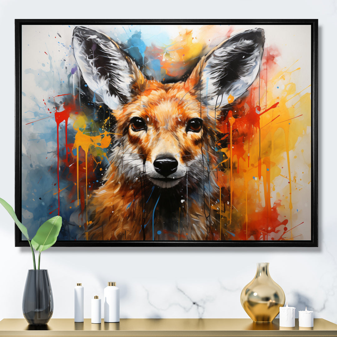 Kangaroo Bound Collage - Kangaroo Living Room Wall Art