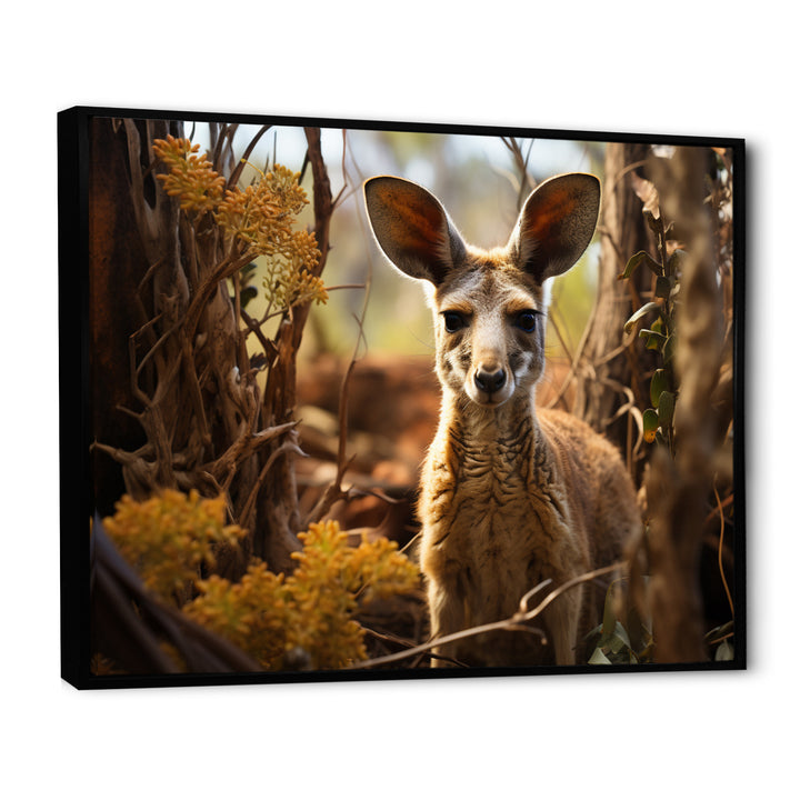 Kangaroo Portrait - Kangaroo Canvas Wall Art