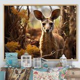 Kangaroo Portrait - Kangaroo Canvas Wall Art