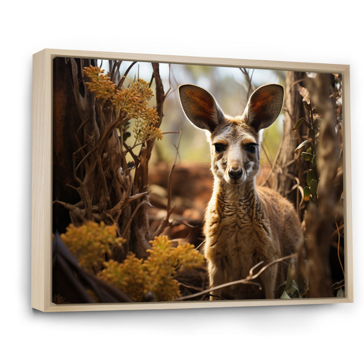 Kangaroo Portrait - Kangaroo Canvas Wall Art