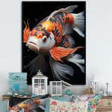 Orange Kois Fish Bold Contrasts - Koi's Fish Framed Canvas Art