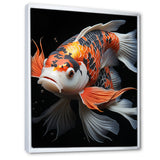 Orange Kois Fish Bold Contrasts - Koi's Fish Framed Canvas Art