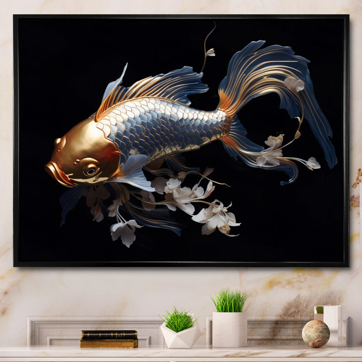 Gold Kois Fish Mysterious Shadows - Koi&