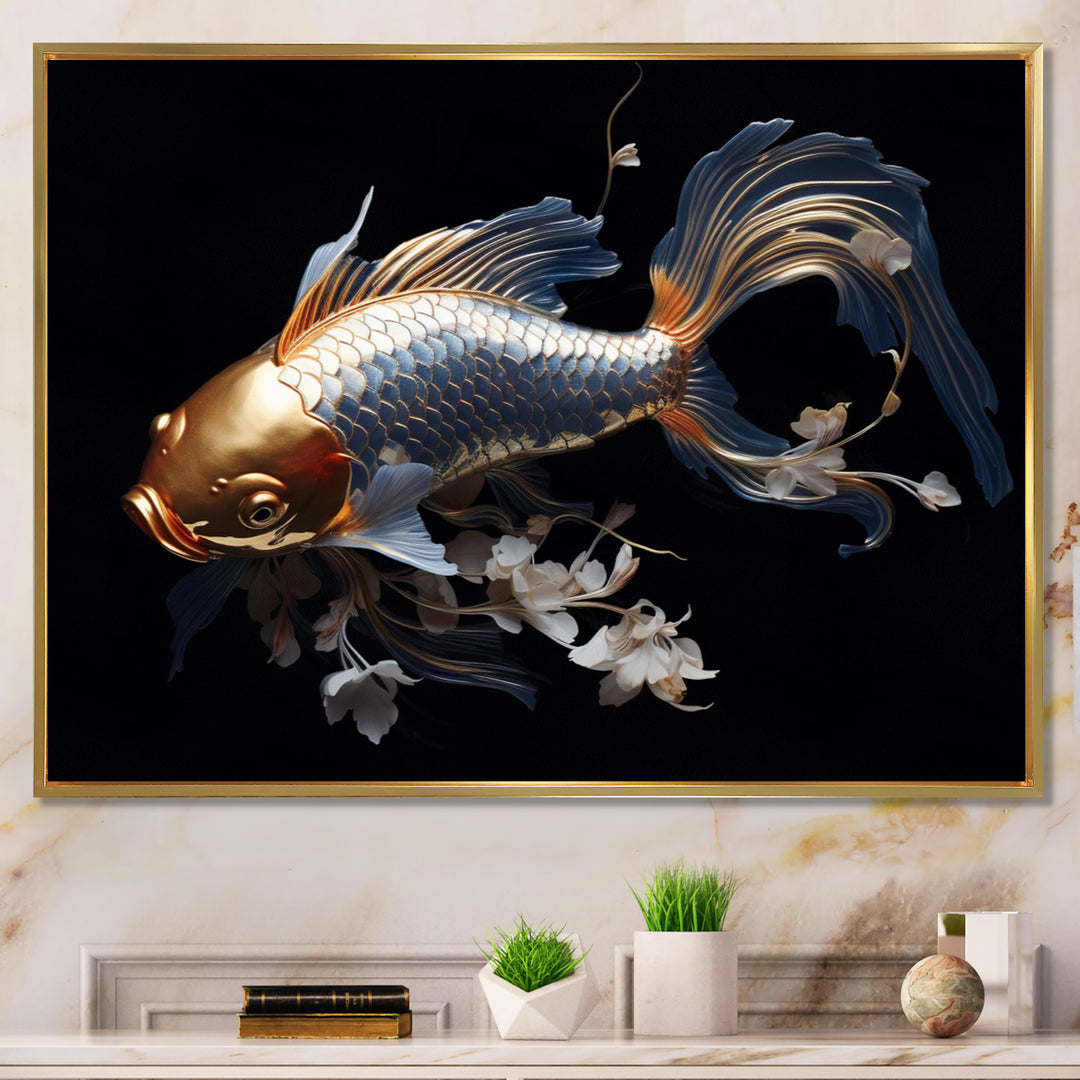 Gold Kois Fish Mysterious Shadows - Koi&