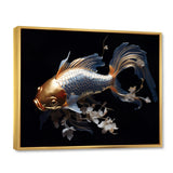 Gold Kois Fish Mysterious Shadows - Koi's Fish Canvas Wall Art