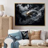 Grey Kois Fish Mystical Elegance - Koi's Fish Wall Decor
