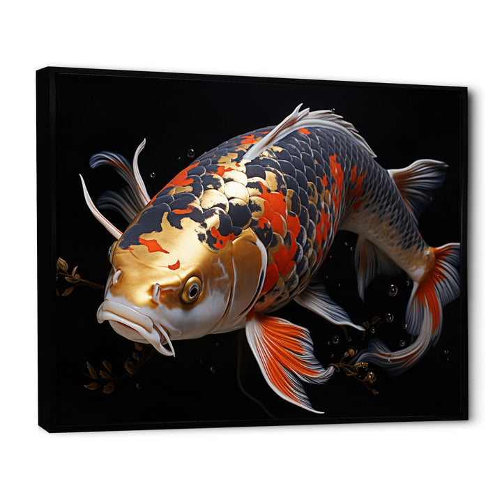 Orange Kois Fish Serene Reflections - Koi&