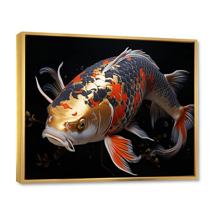 Orange Kois Fish Serene Reflections - Koi&