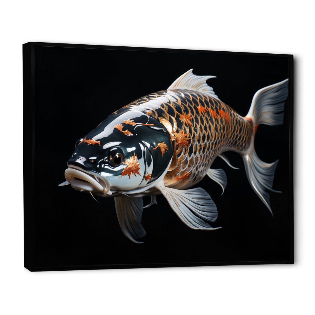 Gold Kois Fish Serene Reflections - Koi&
