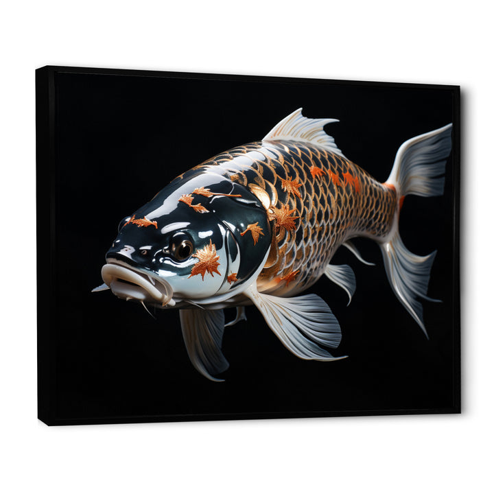 Gold Kois Fish Serene Reflections - Koi&