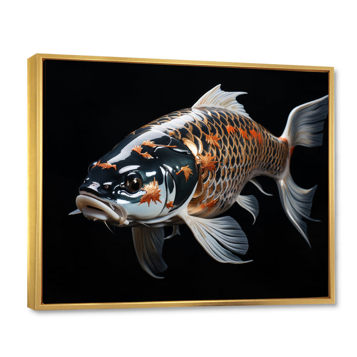 Gold Kois Fish Serene Reflections - Koi&
