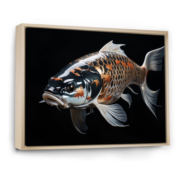 Gold Kois Fish Serene Reflections - Koi&