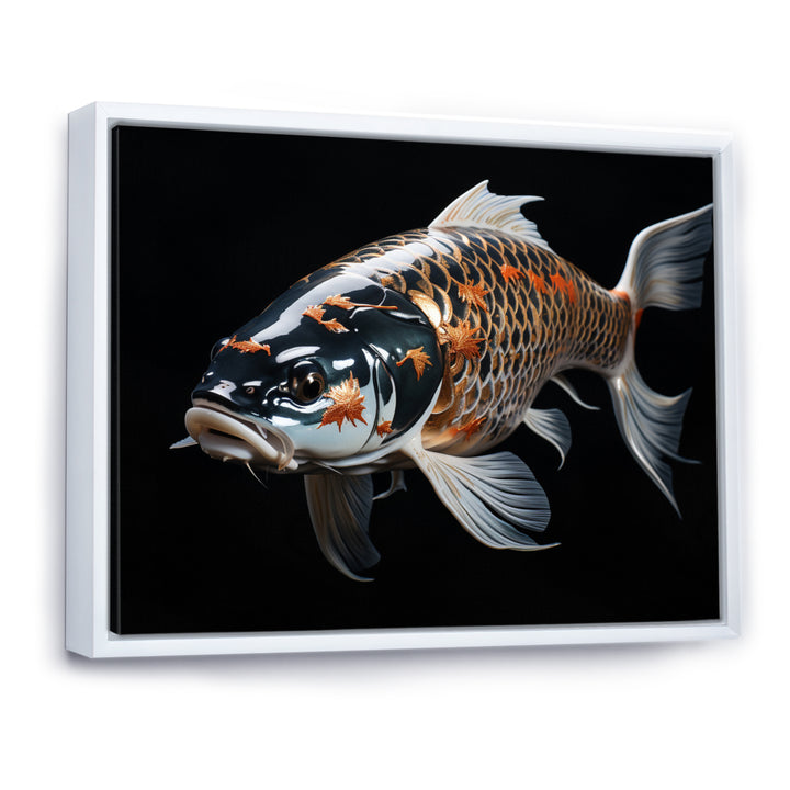 Gold Kois Fish Serene Reflections - Koi&