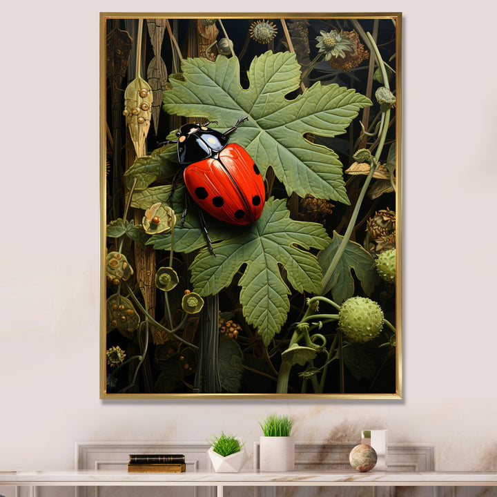 Ladybug Ladybugs Leisure - Red Ladybug Wall Art