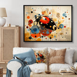 Ladybug Playful Spots Geometric - Red Ladybug Wall Art