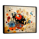 Ladybug Playful Spots Geometric - Red Ladybug Wall Art