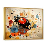 Ladybug Playful Spots Geometric - Red Ladybug Wall Art