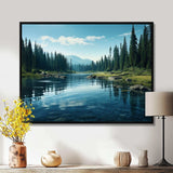 Green River Waters Reflection II - Landscapes Canvas Wall Art