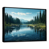 Green River Waters Reflection II - Landscapes Canvas Wall Art