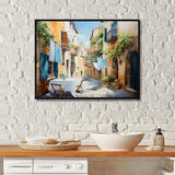 Laundry Day In Italy I - Illustration Canvas Wall Art