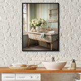 Laundry Room Farmhouse Vintage - Illustration Canvas Wall Art