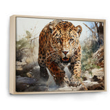 Leopard Silent Attack - Leopard Bedroom Wall Art