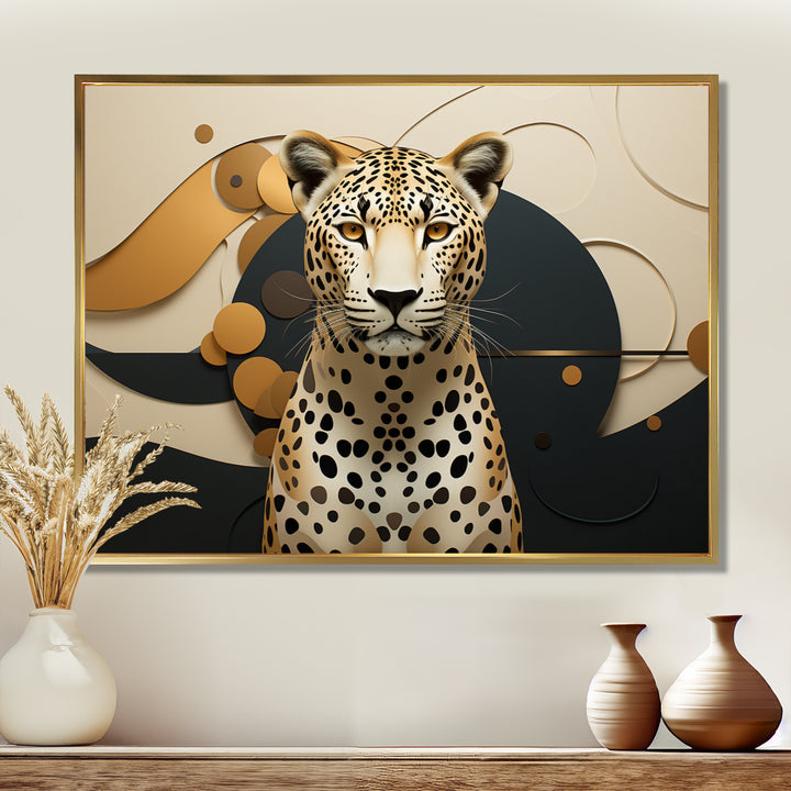 Leopard Elegance Geometric - Leopard Wall Decor