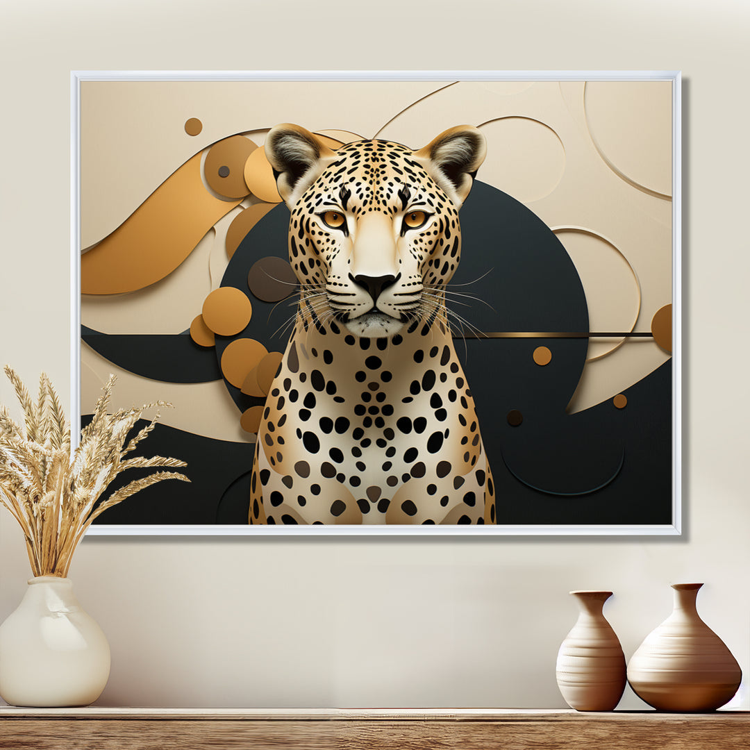 Leopard Elegance Geometric - Leopard Wall Decor