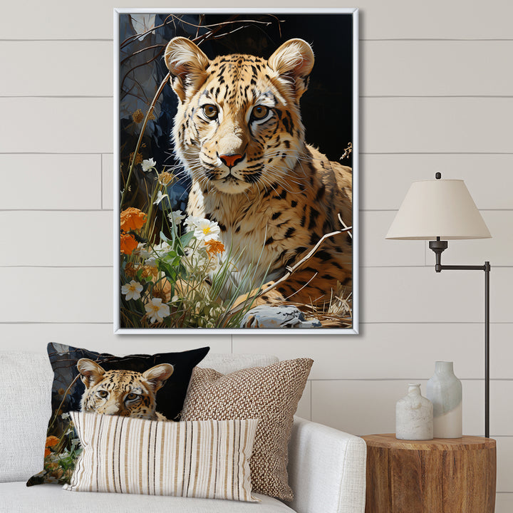 Leopard Elegance Pastoral - Leopard Wall Art Prints