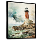 Vintage Lighthouses Guiding Light V - Architecture Canvas Wall Art