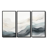 Blue Grey Line Art Conceptual Abstract II - Multi-Panels