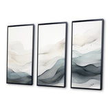Blue Grey Line Art Conceptual Abstract II - Multi-Panels