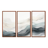 Blue Grey Line Art Conceptual Abstract II - Multi-Panels