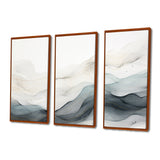 Blue Grey Line Art Conceptual Abstract II - Multi-Panels