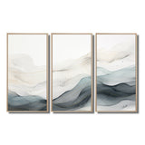Blue Grey Line Art Conceptual Abstract II - Multi-Panels